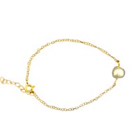 Gold plated bracelet with pearl