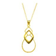 Gold plated chain with hanging tear