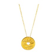 Gold plated chain with a passing penny