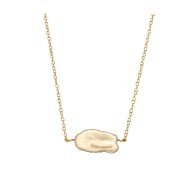 Gold plated necklace with large pearl