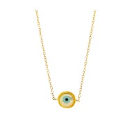 Gold plated necklace with large eye