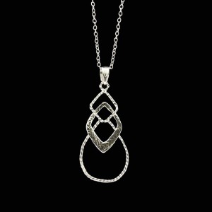 Silver chain with hanging tear