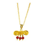 Gold plated chain with hanging capital