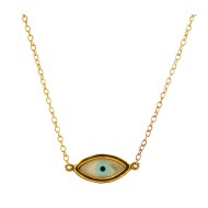 Gold plated necklace with ivory eyelet