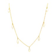 Gold plated necklace with natural pearls