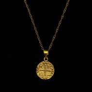 Gold plated chain with Constantine coin