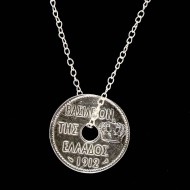 Silver necklace with penny