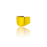 Small gold plated silver ring with special shape