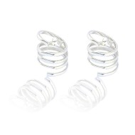 Silver spiral earrings large