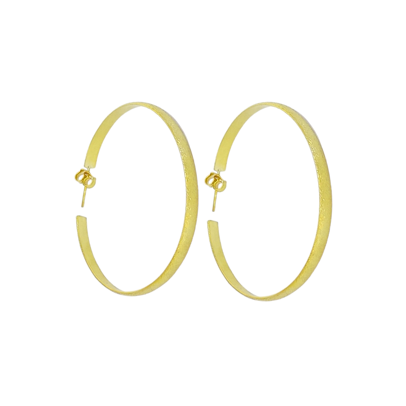 Gold plated silver hoop earrings